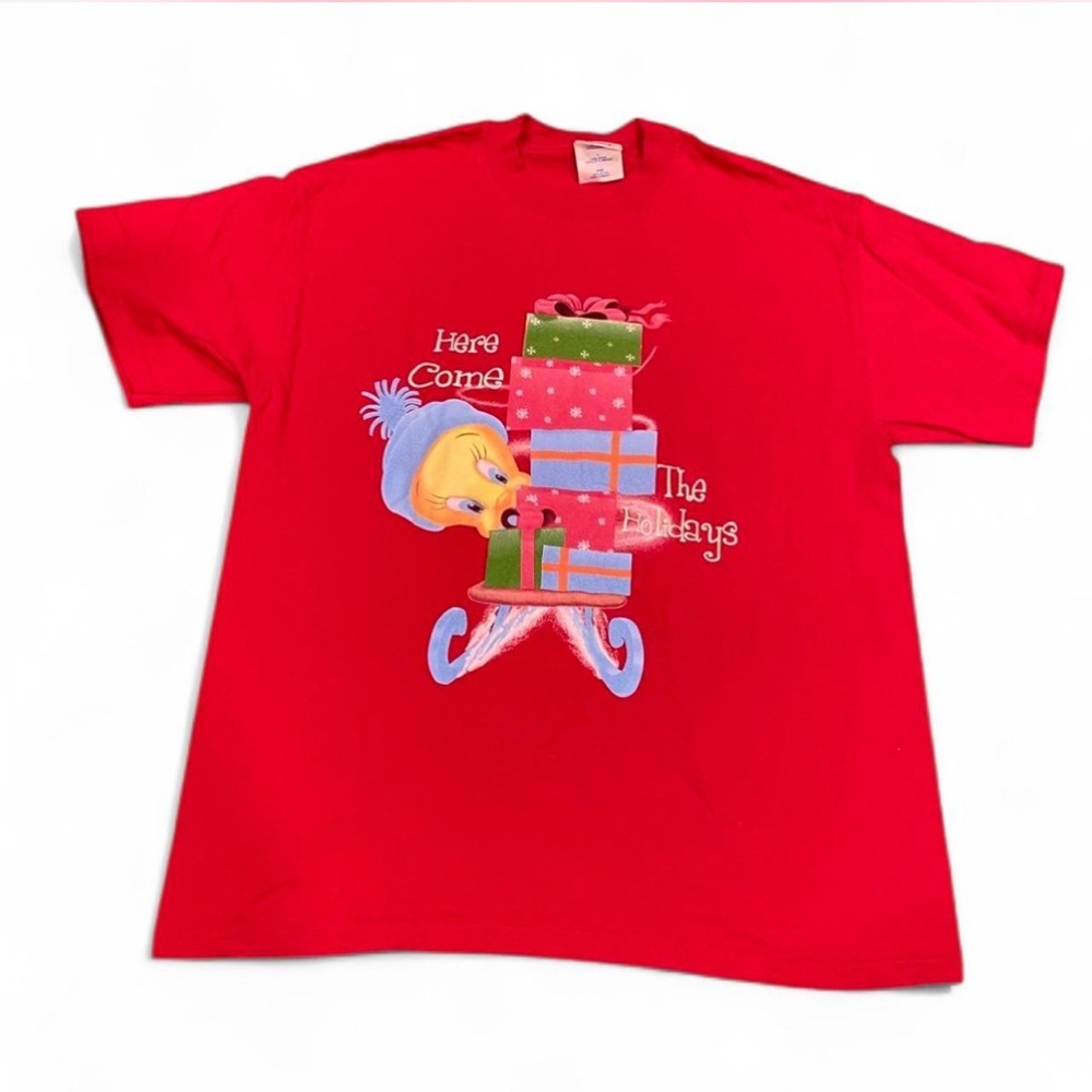 1997 Tweety Bird Christmas tee christmas #tweetybird